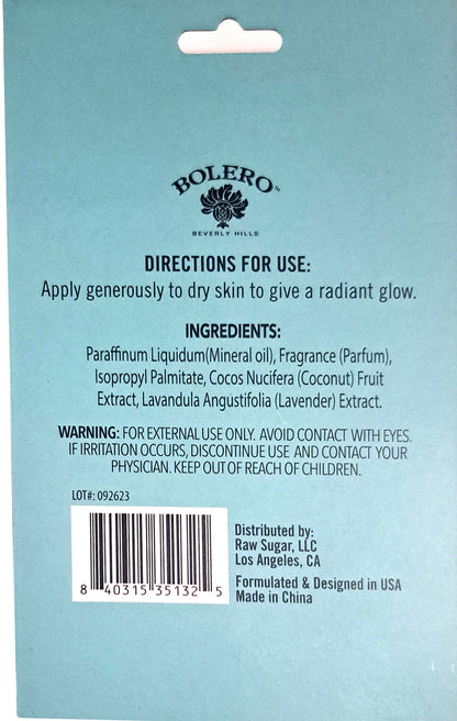 Hydrating Body Oil - Coconut Milk & Lavender for all skin types 1fl oz./29.5ml