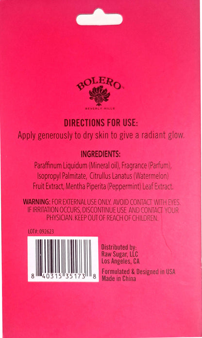 Refreshing Body Oil - Watermelon & Mint for all skin types 1fl oz./29.5ml