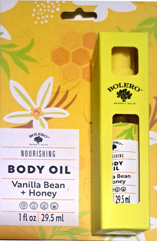 Bolero Beverly Hills Nourishing Body Oil - Vanilla Bean & Honey for all skin types 1fl