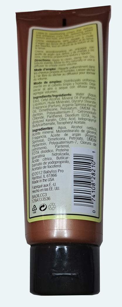 BaByliss Pro Argan Oil - Moroccan Argan Trees - Curl Cream 3fl oz (85ml) (Set of 2 Pack)