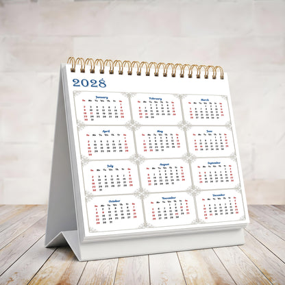 2026-2027 18 Months Standing Flip Desk Calendar Desktop Planner (Cupcakes)
