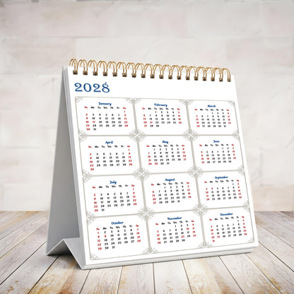 2026-2027 18 Months Standing Flip Desk Calendar Desktop Planner (Cats)
