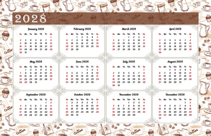 2027-12 Months Desk Calendar Desktop Planner with To-Do List & Notes 020