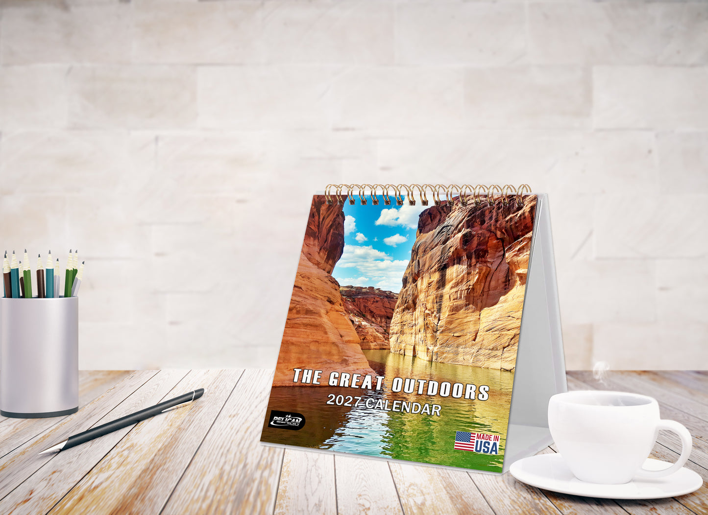 2027-12 Months Desk Calendar Desktop Planner with To-Do List (Outdoor)