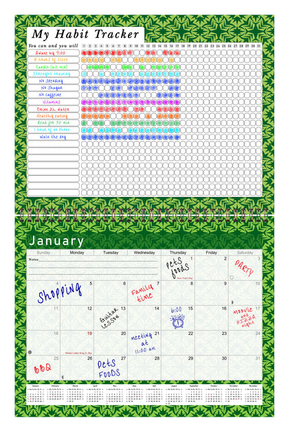 2027 Monthly Desktop/Wall Calendar/Planner - Habit Tracker - (Edition #16)