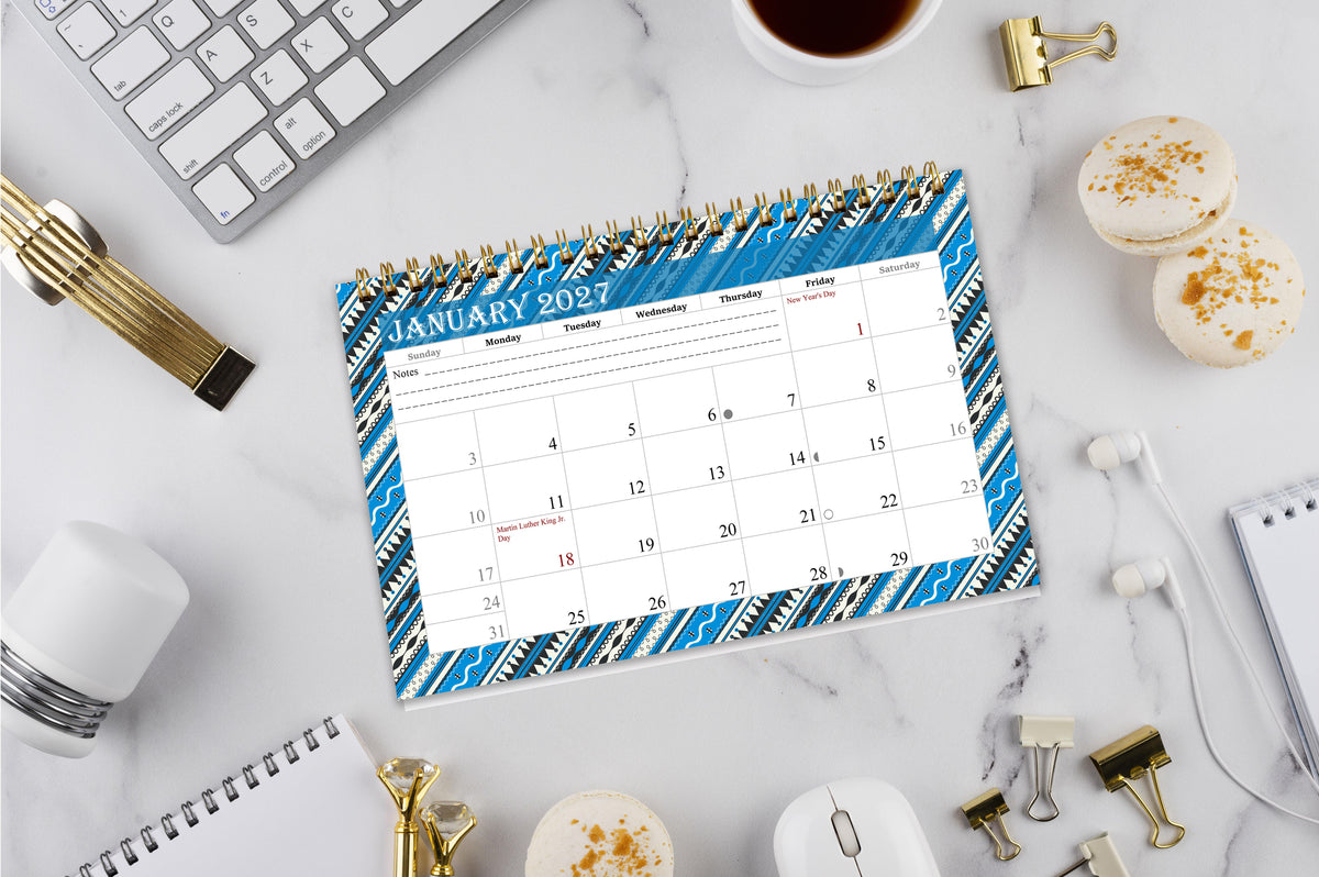 2026-2027 18 Months Standing Flip Desk Calendar Desktop Planner 017