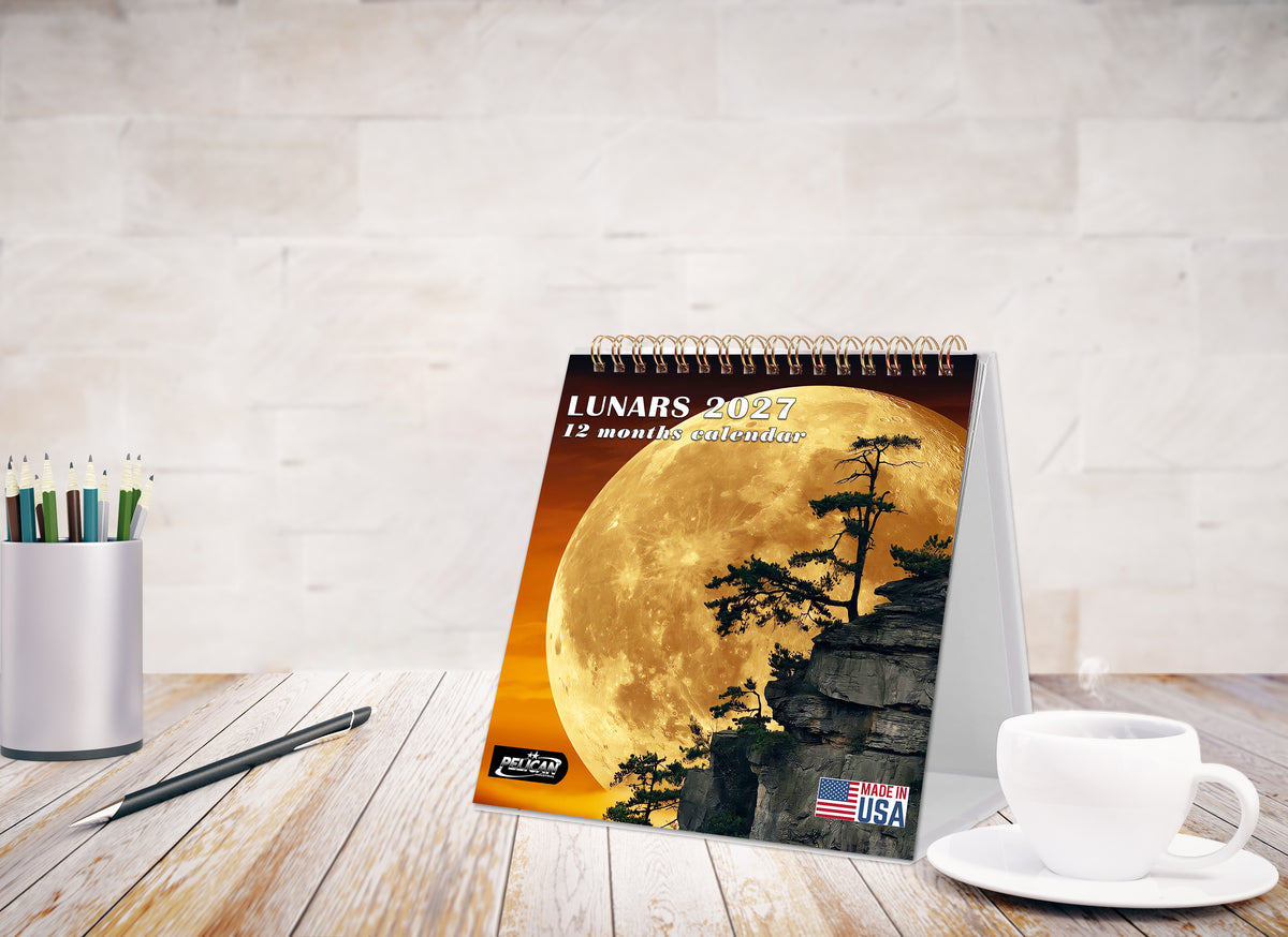 2027-12 Months Desk Calendar Desktop Planner with To-Do List (Lunar)