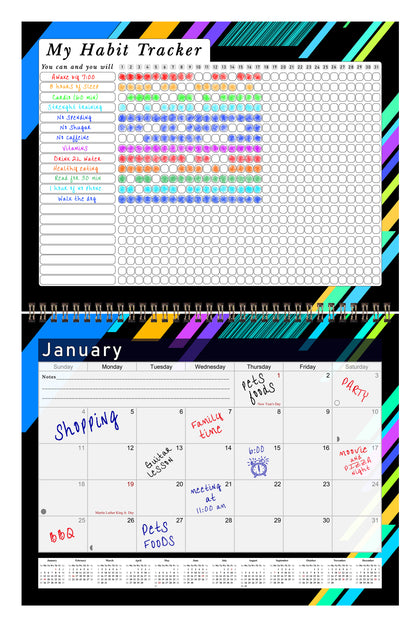 2027 Monthly Desktop/Wall Calendar/Planner - Habit Tracker - (Edition #13)