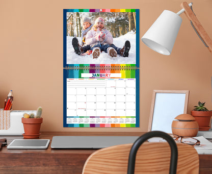 Personalized Custom 2027 Wall Calendar Spiral-bound (Add Your Photos) - 12 Months Desktop/Wall Calendar/Planner - Premium Quality 11 inches by 8.5 inches (11 x 17 Inches Open) Made in USA (Edition #15)