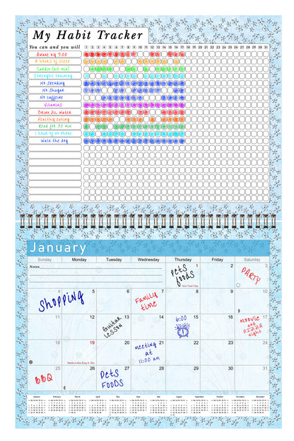 2027 Monthly Desktop/Wall Calendar/Planner - Habit Tracker - (Edition #18)