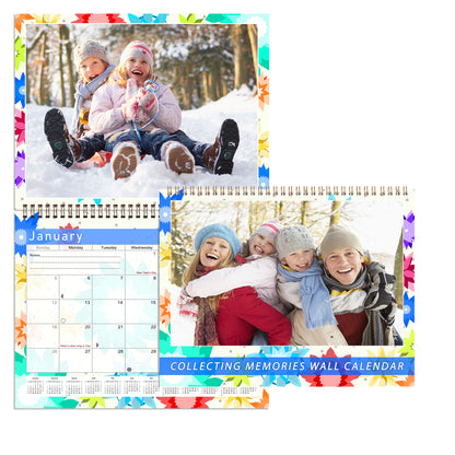 Personalized Custom 2027 Wall Calendar Spiral-bound (Add Your Photos) - 12 Months Desktop/Wall Calendar/Planner - Premium Quality 11 inches by 8.5 inches (11 x 17 Inches Open) Made in USA (Edition #01)