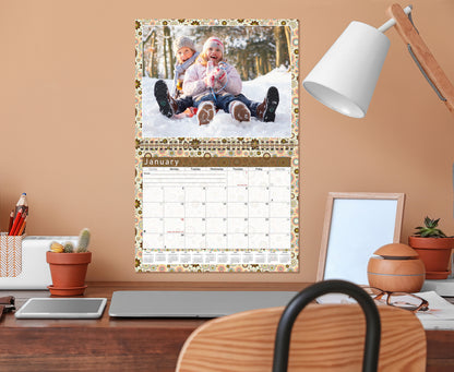 Personalized Custom 2027 Wall Calendar Spiral-bound (Add Your Photos) - 12 Months Desktop/Wall Calendar/Planner - Premium Quality 11 inches by 8.5 inches (11 x 17 Inches Open) Made in USA (Edition #10)