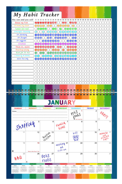 2027 Monthly Desktop/Wall Calendar/Planner - Habit Tracker - (Edition #27)