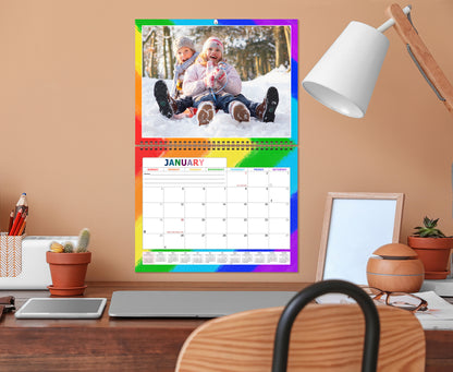Personalized Custom 2027 Wall Calendar Spiral-bound (Add Your Photos) - 12 Months Desktop/Wall Calendar/Planner - Premium Quality 11 inches by 8.5 inches (11 x 17 Inches Open) Made in USA (Edition #14)
