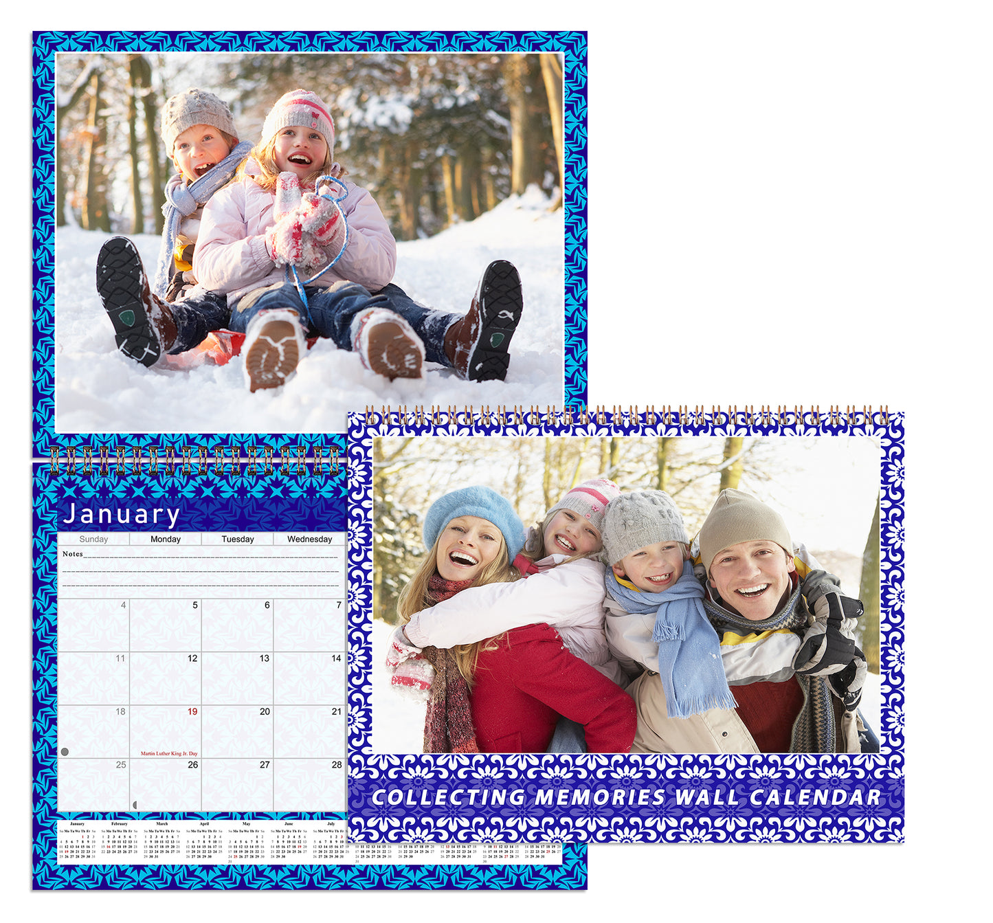 Personalized Custom 2027 Wall Calendar Spiral-bound (Add Your Photos) - 12 Months Desktop/Wall Calendar/Planner - Premium Quality 11 inches by 8.5 inches (11 x 17 Inches Open) Made in USA (Edition #07)