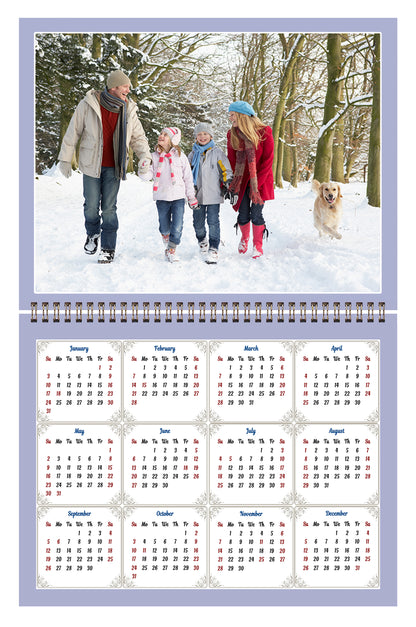 Personalized Custom 2027 Wall Calendar Spiral-bound (Add Your Photos) - 12 Months Desktop/Wall Calendar/Planner - Premium Quality 11 inches by 8.5 inches (11 x 17 Inches Open) Made in USA (Edition #05)