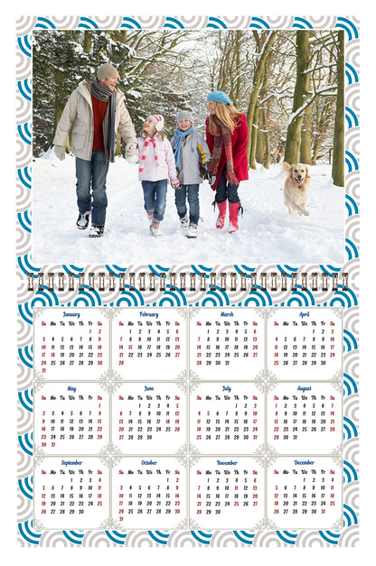 Personalized Custom 2027 Wall Calendar Spiral-bound (Add Your Photos) - 12 Months Desktop/Wall Calendar/Planner - Premium Quality 11 inches by 8.5 inches (11 x 17 Inches Open) Made in USA (Edition #04)
