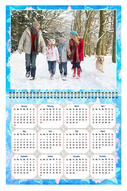 Personalized Custom 2027 Wall Calendar Spiral-bound (Add Your Photos) - 12 Months Desktop/Wall Calendar/Planner - Premium Quality 11 inches by 8.5 inches (11 x 17 Inches Open) Made in USA (Edition #08)