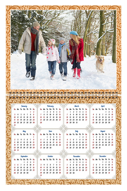 Personalized Custom 2027 Wall Calendar Spiral-bound (Add Your Photos) - 12 Months Desktop/Wall Calendar/Planner - Premium Quality 11 inches by 8.5 inches (11 x 17 Inches Open) Made in USA (Edition #09)