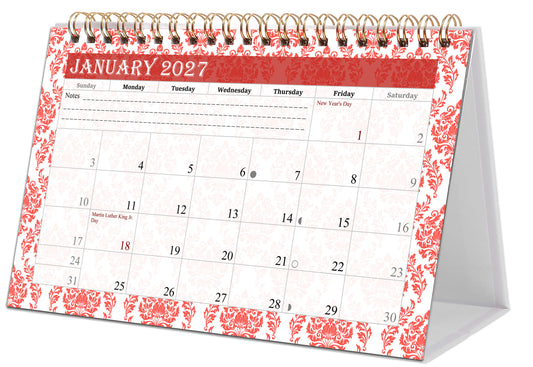 2027-12 Months Desk Calendar Desktop Planner with To-Do List & Notes 018