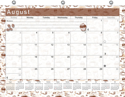 2026 - 2027 Academic Year 12 Months Student Calendar / College Planner for 3-Ring Binder, Desk or Wall -School Supplies - Made in USA -v026