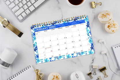 2027-12 Months Desk Calendar Desktop Planner with To-Do List & Notes 012