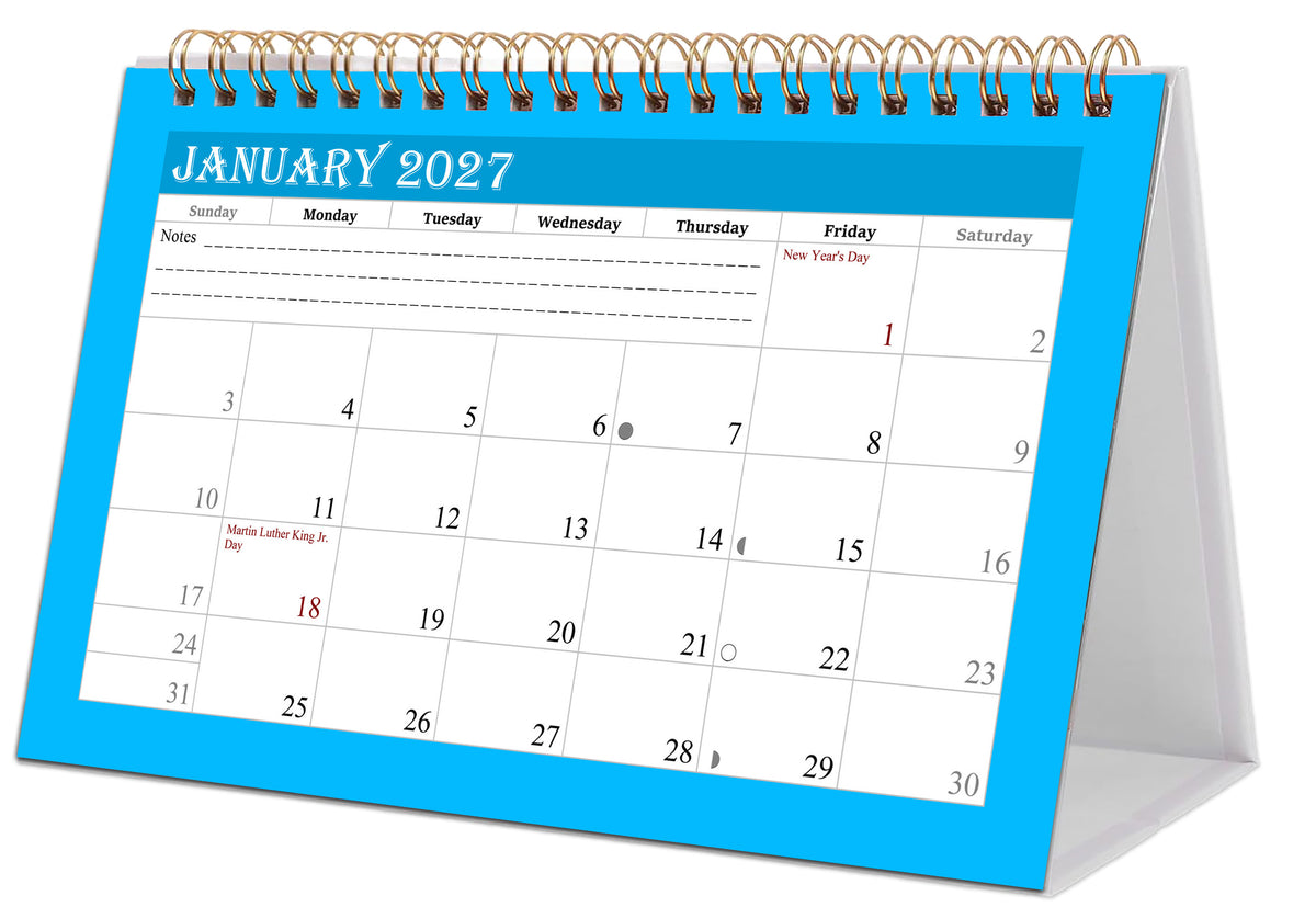 2026-2027 18 Months Standing Flip Desk Calendar Desktop Planner 05