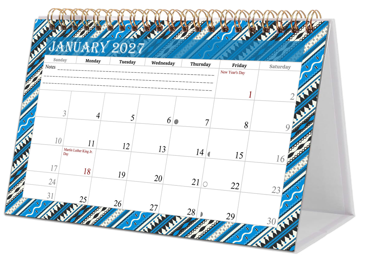 2026-2027 18 Months Standing Flip Desk Calendar Desktop Planner 017