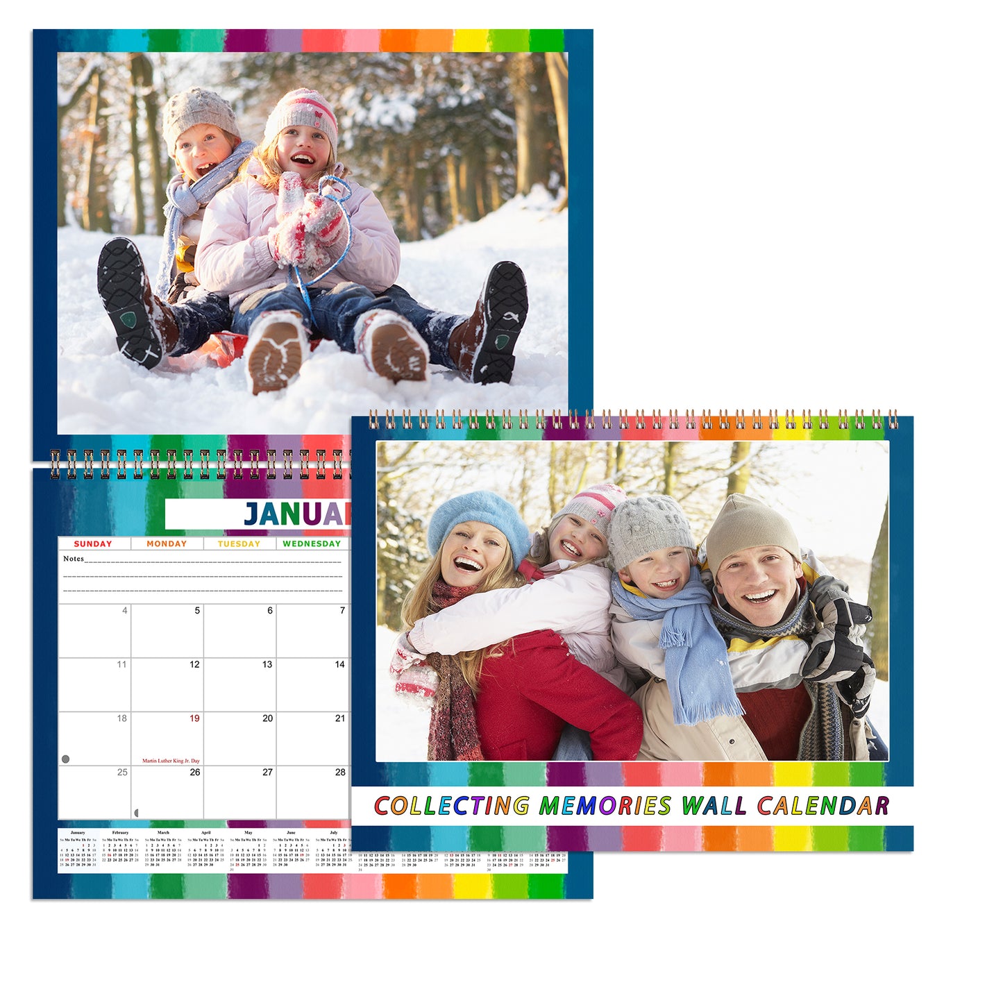 Personalized Custom 2027 Wall Calendar Spiral-bound (Add Your Photos) - 12 Months Desktop/Wall Calendar/Planner - Premium Quality 11 inches by 8.5 inches (11 x 17 Inches Open) Made in USA (Edition #15)
