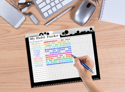 2027 Monthly Desktop/Wall Calendar/Planner - Habit Tracker - (Edition #15)