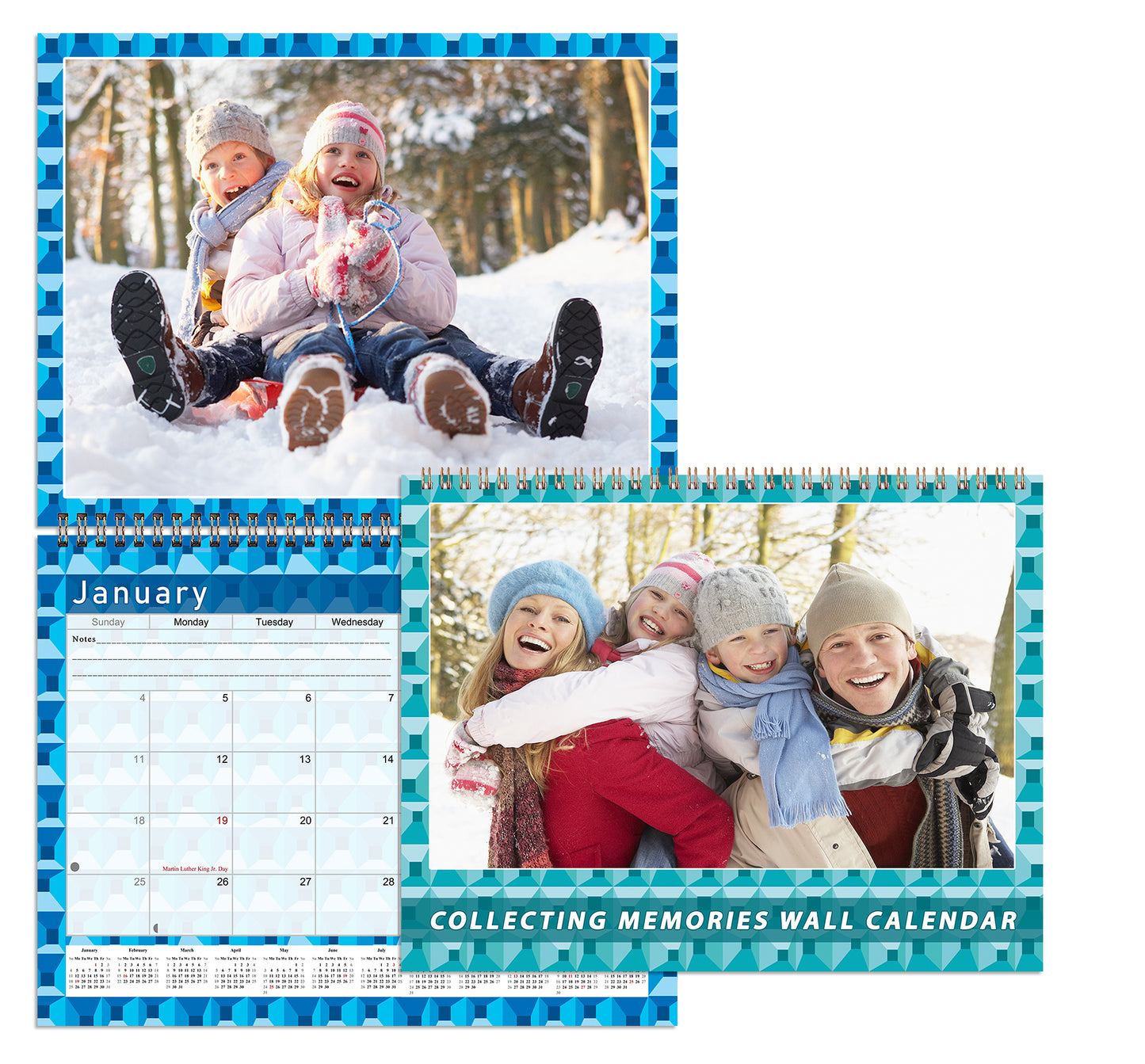 Personalized Custom 2027 Wall Calendar Spiral-bound (Add Your Photos) - 12 Months Desktop/Wall Calendar/Planner - Premium Quality 11 inches by 8.5 inches (11 x 17 Inches Open) Made in USA (Edition #03)