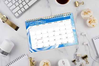 2027-12 Months Desk Calendar Desktop Planner with To-Do List & Notes 02