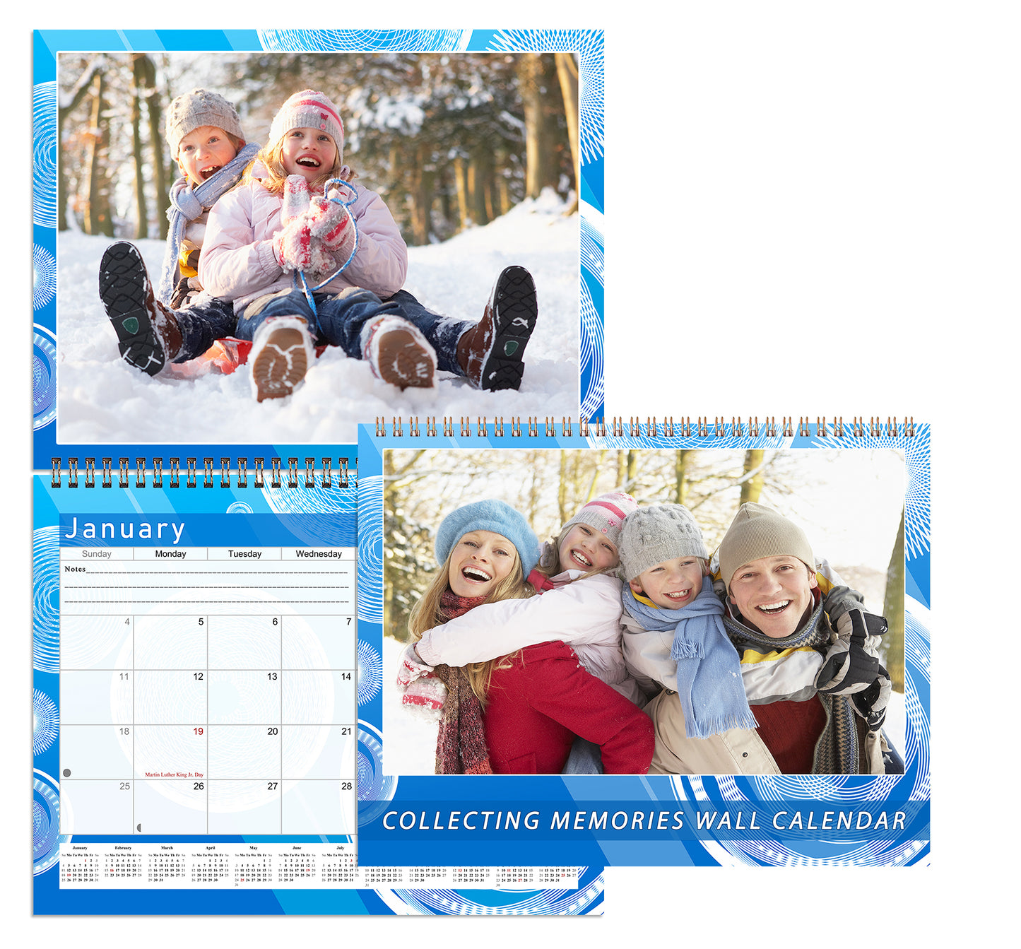 Personalized Custom 2027 Wall Calendar Spiral-bound (Add Your Photos) - 12 Months Desktop/Wall Calendar/Planner - Premium Quality 11 inches by 8.5 inches (11 x 17 Inches Open) Made in USA (Edition #02)