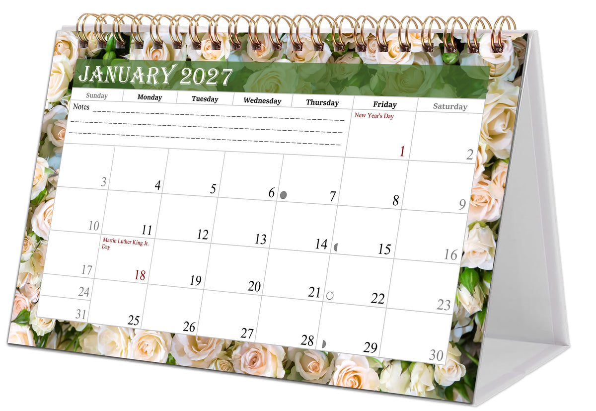 2026-2027 18 Months Standing Flip Desk Calendar Desktop Planner 013