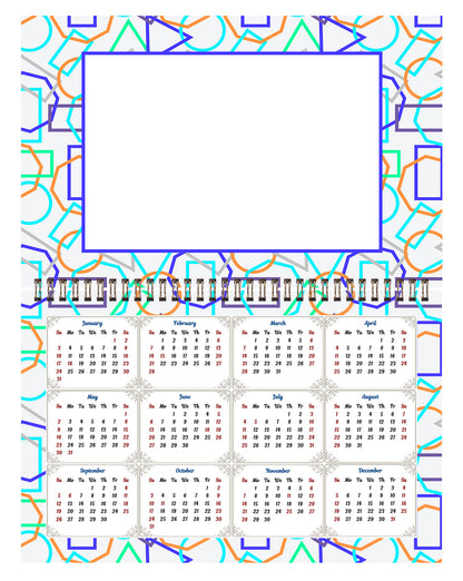 2026 Photo Frame Wall Spiral-bound Calendar (Add Your Own Photos) - 12 Months Desktop/Wall Calendar/Planner - (Edition #11)