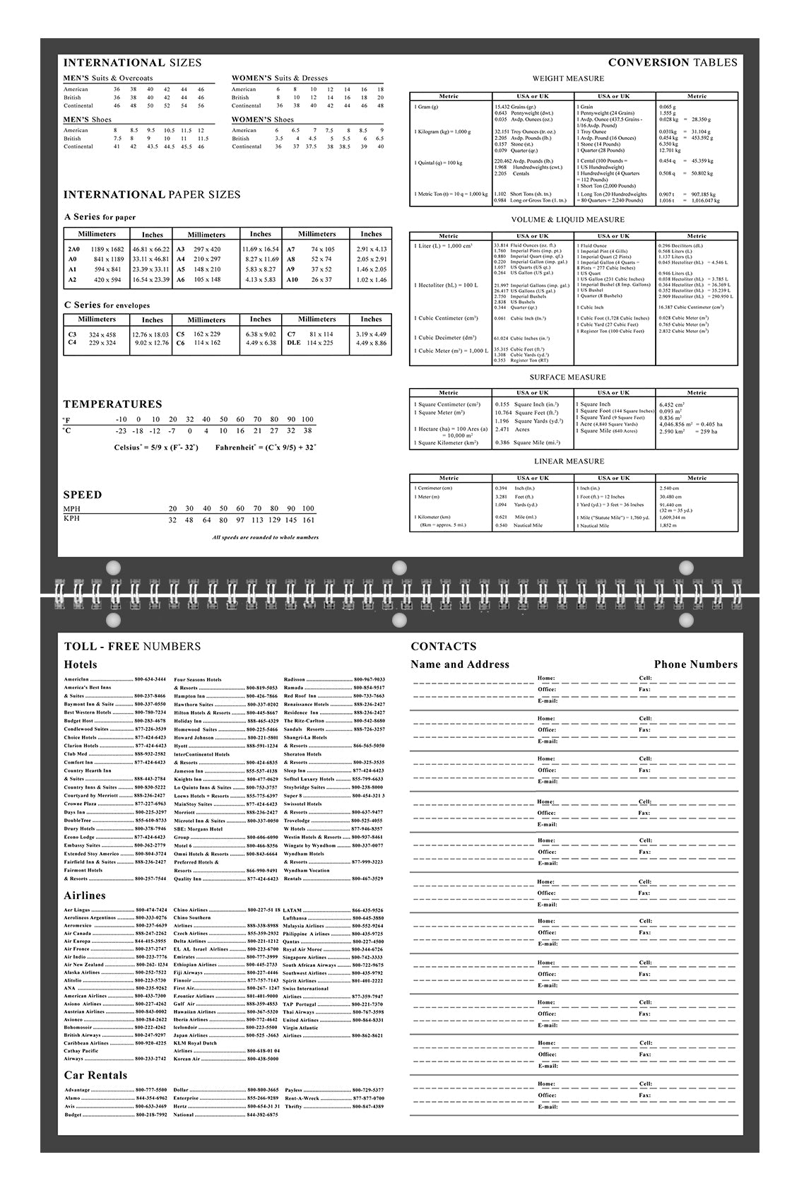 2025 - 2026 Academic Year 12 Months Student Calendar 3-Ring Binder B&W (Edition #022)