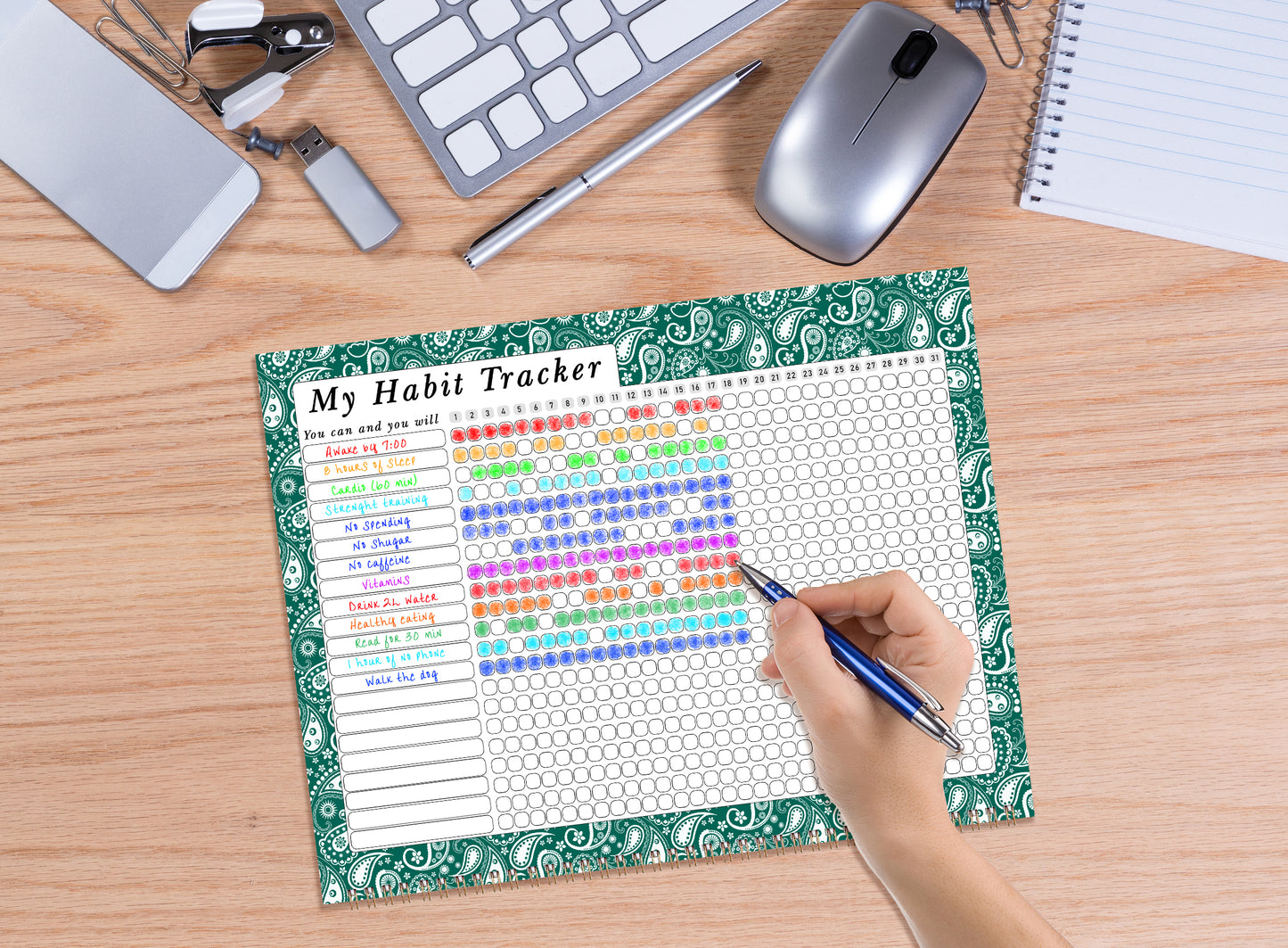 2027 Monthly Desktop/Wall Calendar/Planner - Habit Tracker - (Edition #24)