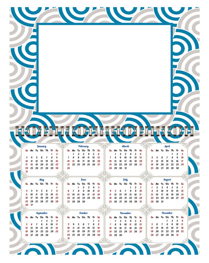Personalized Custom 12 Months Calendar 2027 Collecting Memories Wall/Desktop/Planner Spiral-bound Mini 8.5x11 Inch (Add Your Own Photos) - Customized For Home, Office, Party, Birthday, Christmas Gift - Made in USA (Edition #04)