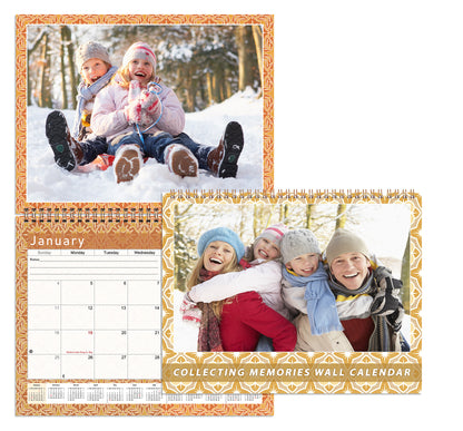 Personalized Custom 2027 Wall Calendar Spiral-bound (Add Your Photos) - 12 Months Desktop/Wall Calendar/Planner - Premium Quality 11 inches by 8.5 inches (11 x 17 Inches Open) Made in USA (Edition #09)