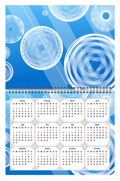 2026 Scrapbook Wall Calendar Spiral-bound (Add Your Own Photos) - 12 Months Desktop #02