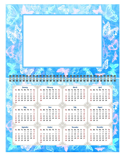 2026 Photo Frame Wall Spiral-bound Calendar (Add Your Own Photos) - 12 Months Desktop/Wall Calendar/Planner - (Edition #08)