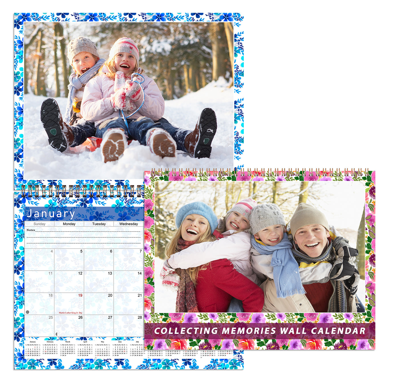Personalized Custom 2027 Wall Calendar Spiral-bound (Add Your Photos) - 12 Months Desktop/Wall Calendar/Planner - Premium Quality 11 inches by 8.5 inches (11 x 17 Inches Open) Made in USA (Edition #11)