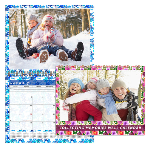 Personalized Custom 2027 Wall Calendar Spiral-bound (Add Your Photos) - 12 Months Desktop/Wall Calendar/Planner - Premium Quality 11 inches by 8.5 inches (11 x 17 Inches Open) Made in USA (Edition #11)