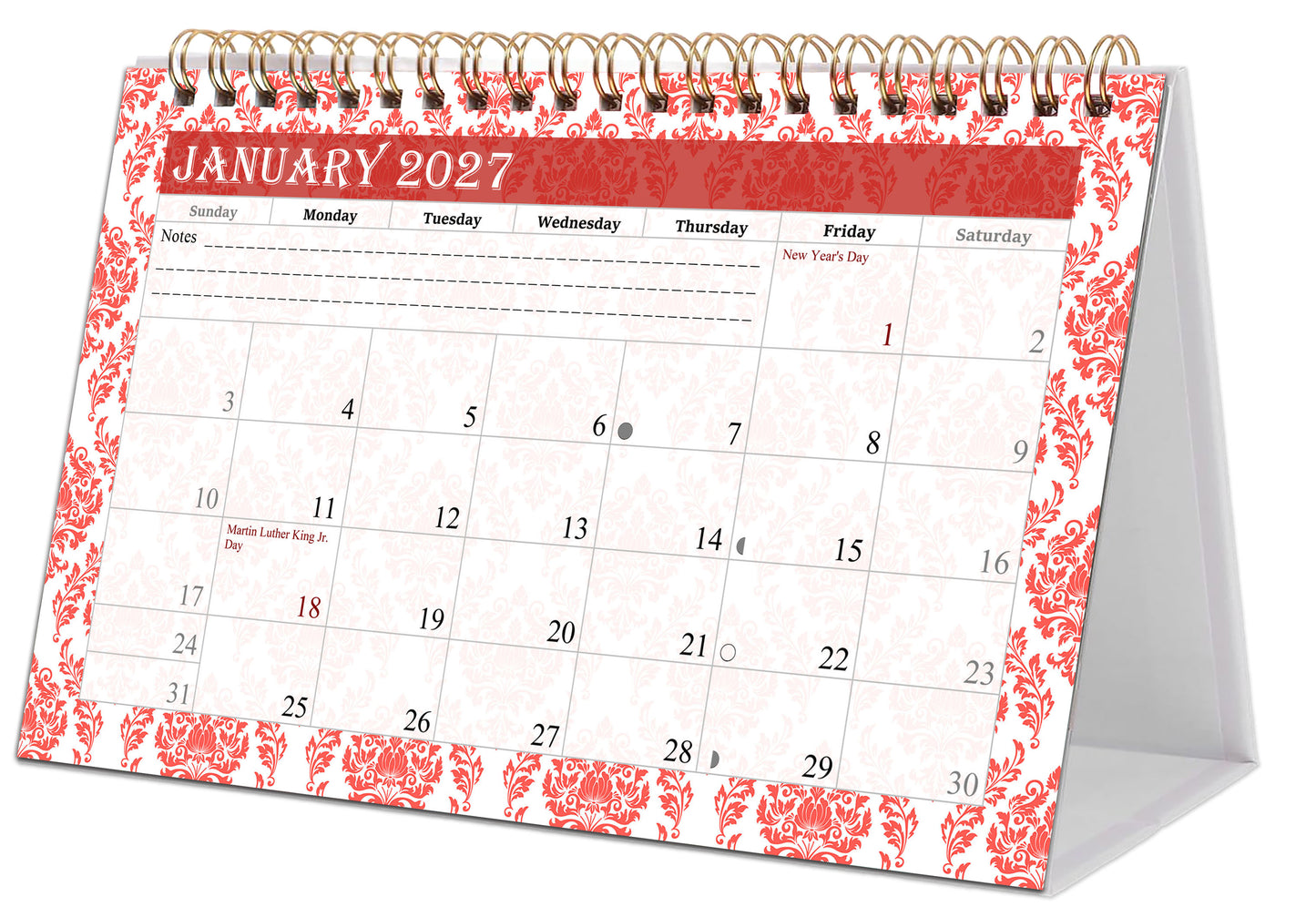 2026-2027 18 Months Standing Flip Desk Calendar Desktop Planner 018