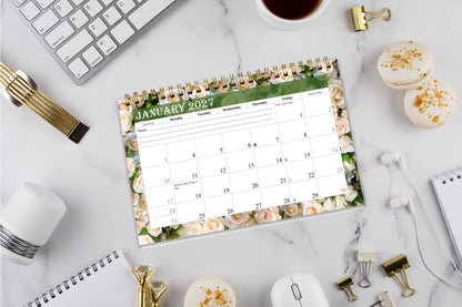 2026-2027 18 Months Standing Flip Desk Calendar Desktop Planner 013