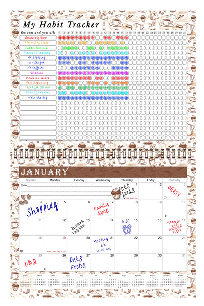 2027 Monthly Desktop/Wall Calendar/Planner - Habit Tracker - (Edition #30)