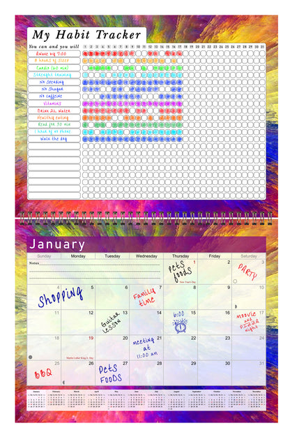 2027 Monthly Desktop/Wall Calendar/Planner - Habit Tracker - (Edition #26)