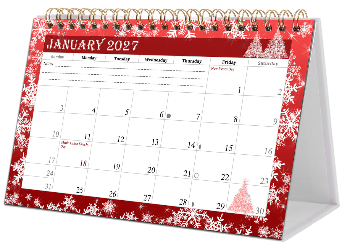 2027-12 Months Desk Calendar Desktop Planner with To-Do List & Notes 08