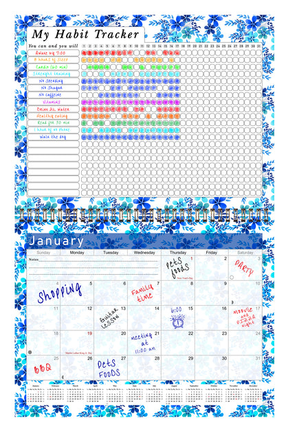 2027 Monthly Desktop/Wall Calendar/Planner - Habit Tracker - (Edition #22)