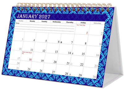 2027-12 Months Desk Calendar Desktop Planner with To-Do List & Notes 07